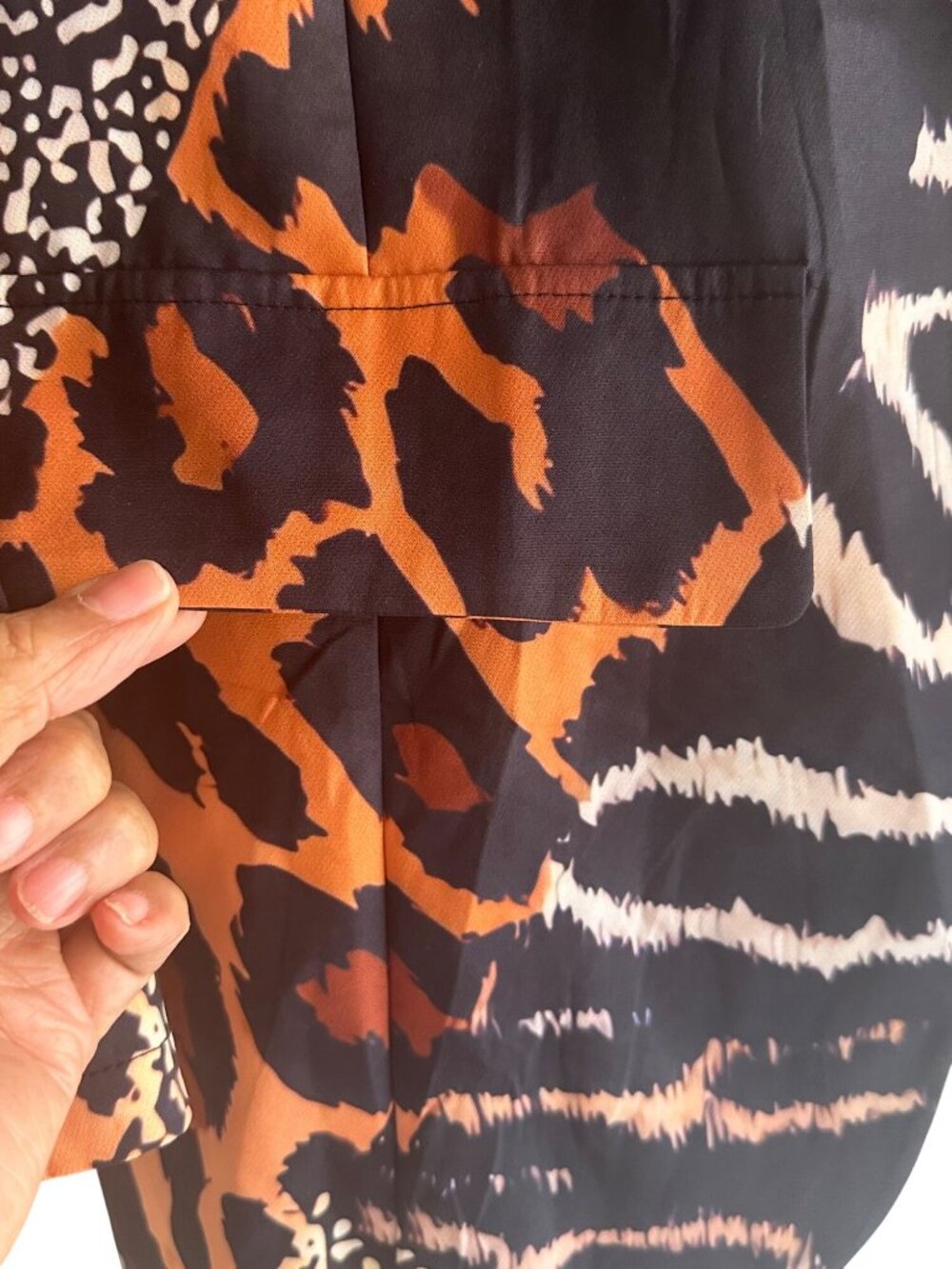 Animal Print Size XXL Multi-Color Leopard Zebra Patchwork Design - Picture 5 of 12